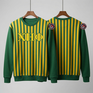 ราคาขายส่ง เสื้อสเวตเตอร์ที่ขายดีที่สุดสั่งทําพิเศษ เสื้อสเวตเตอร์เย็บปักถักร้อยห่วงน้อง Chi Eta Phi - Product Image 5