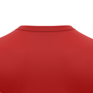 Custom Sublimated Soccer Jersey Unisex Red White Gradient Crew Neck Short Sleeve Lightweight Color Block Moisture Wicking - Product Image 6