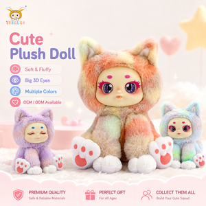 TUSALMO Simpatico Peluche Gatto Personalizzato 21CM, Giocattoli per Bambini, Morbido Cotone PP, Bambola Comfort per Neonati, Supporto OEM/ODM, Regalo di Compleanno - Product Image 1