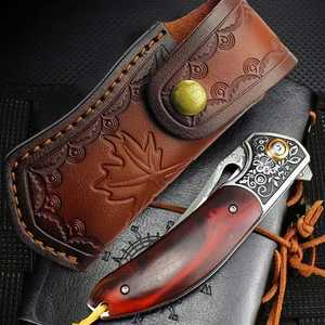 Bolso de Cuero Hecho a Mano de Alta Calidad, Multiusos, Altura Ajustable, Cierre con Botón Marrón Vintage, OEM Personalizado - Product Image 2