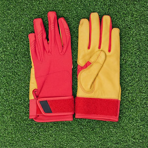 Gants de frappe de baseball rouge et jaune, améliorant la manipulation de la balle, conception flexible des doigts, absorption des chocs, pour l'entraînement - Product Image 5