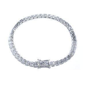 diamond tennis bracelet 14k <b>gold</b> diamond jewelry lab grown tennis diamond bracelet custom women men luxury link chain <b>bangle</b> - Product Image 3