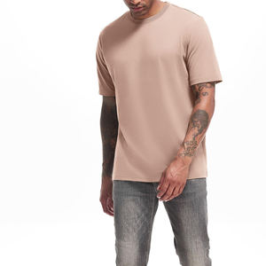 T-shirt décontracté pour homme, coupe ample, style tendance de luxe, broderie logo personnalisée OEM, livraison rapide, grandes tailles, avec bordure contrastante - Product Image 4