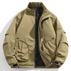 Chaqueta Bomber Americana Vintage Personalizada 2026, Corte Holgado, Cierre de Cremallera, Chaqueta Cortavientos para Hombre, Otoño-Invierno, OEM - Product Image 1