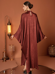 AN11450 ENVAFA Elegant Breathable Loose Fit Polyester Women's Abayas Wholesale Dubai Islamic Clothing Custom Fabric <b>Kaftan</b> Abaya - Product Image 5