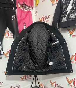 Chaqueta Bomber de Béisbol para Mujer con Gráficos de Letras, Chaqueta Varsity Oversize, Abrigo Y2K Hip Hop Harajuku Punk, Prenda Exterior - Product Image 4