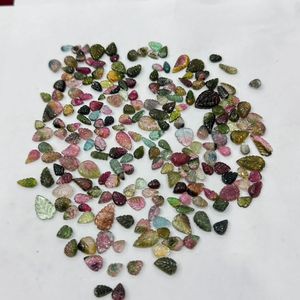 Turmalina Natural Multicolor en Forma de Hoja, Gemas Talladas de Colores Mezclados, Tallado Suelto para Joyería, Gemas al por Mayor de Madagascar AAA - Product Image 4