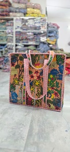Handmade Quilted Floral Tote <b>Bag</b> <b>Large</b> Capacity Shopping <b>Bag</b> Reusable Travel <b>Beach</b> Shoulder Handbag - Product Image 4