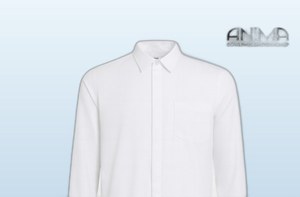 Chemise habillée en fibre de bambou blanche pour homme ANIMA - Légère, respirante, style décontracté chic - Product Image 1