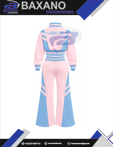 Ensemble de survêtement rose et bleu pour femmes Gamma Phi Delta Sorority, manches longues, demi-zip, cordon de serrage, ensemble de jogging sportif décontracté - Product Image 5