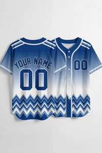 Custom Gradient Baseball Jersey Purple <b>Silver</b> Fade Chevron Pattern Personalized Name Number Full Button Team Uniform Wholesale - Product Image 4