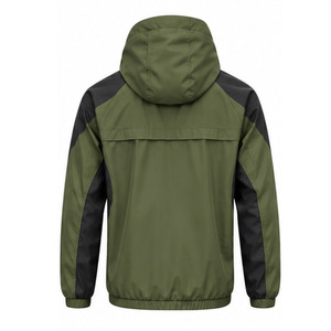 Windbreaker <b>Jacket</b> for <b>Men</b> <b>Lightweight</b> Outdoor Running Water Resistant Full Zip Hooded Sportswear Bulk Order Custom Manufacturer - Product Image 2