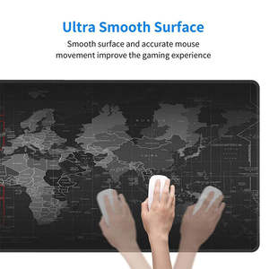 Tapis de souris de jeu en caoutchouc rectangulaire noir imperméable sur mesure, <span class=keywords><strong>carte</strong></span> <span class=keywords><strong>du</strong></span> <span class=keywords><strong>monde</strong></span>, sublimation <span class=keywords><strong>XXL</strong></span>, tapis de bureau - Product Image 5