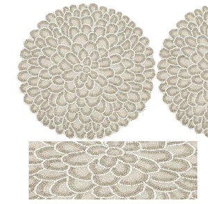 Needlework Beaded Placemats for Wedding <b>Parties</b> <b>Table</b> Mat for Dining <b>Table</b> Decoration by Creative Art Zone - Product Image 4