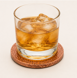 Premium Artisan Hand-Hammered Solid Copper Beverage <b>Coasters</b> Elegant <b>Heat</b>-Resistant Tabletop Protectors For Coffee & Tea Decor - Product Image 2
