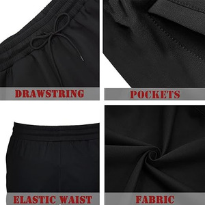 "COLOR BLOCK BLACK AND RED FULL ZIP JACKET AND MATCHING TRACK PANTS WITH <b>WHITE</b> TWO STRIPES MEN'S 2-PIECE" - Product Image 3