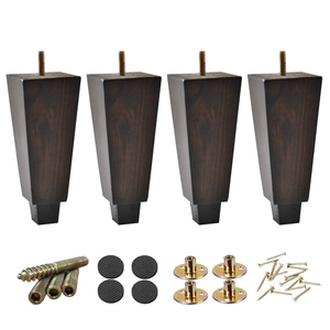 Patas de Muebles Cónicas de Madera, Cuadradas, de Repuesto para Sofá, Silla, Gabinete, Cama, Aparador, Armario - Product Image 3