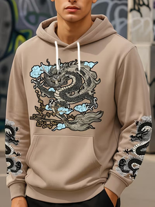 Men's Hooded Pullover Fleece 100% Cotton Oversized Eco-Friendly Breathable 500g Distressed Gothic Hoodie manufactures Bangladesh - Product Image 4