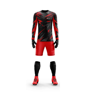 Nuevo Conjunto de Uniforme de Portero de Fútbol para Niños, Impreso, 100% Poliéster, Unisex, Cuello en V, Pantalones Cortos Transpirables - Product Image 1