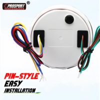 Baru untuk 85mm 4in1 Pengukur Tekanan Oli, Suhu Air, Tingkat Bahan Bakar, Volt dengan Panel Hitam 12-24V untuk Kapal & Mobil, Fungsi Peringatan