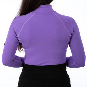 Vêtement de base pour l'équitation pour femmes, manches longues, respirant, polyester et élasthanne, logo et couleur personnalisés, séchage rapide, vente en gros - Product Image 2