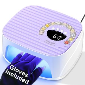 Lampe à ongles UV LED rechargeable Limegirl avec gants UV, 4 réglages de minuterie, séchoir à vernis gel pour le marché australien - Product Image 1