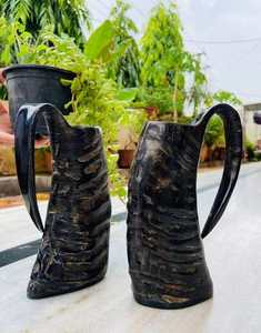 Jarra de Cuerno de Búfalo Vikinga Natural, Hecha a Mano, Estilo Rústico, para Cerveza, Cerveza Alemana, Miel - Product Image 4