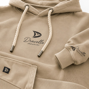 Sweat à capuche oversize en molleton Dravelle de haute qualité, imperméable, écologique, mélange polyester/coton, streetwear pour homme - Product Image 6