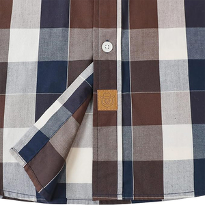 เสื้อเชิ้ตผ้าฝ้ายฟลานเนล 100% สำหรับผู้ชาย ใส่สบาย ระบายอากาศได้ดี เป็นมิตรกับสิ่งแวดล้อม  ไซส์ใหญ่  ลายเรียบ  ใช้ได้ทุกวัน  รับสั่งทำตามแบบ - Product Image 4