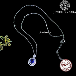 Collar de Plata con Diamantes de Moissanita y Elegante Colgante para Mujer, Ideal para Fiestas, Oficina y Bodas - Product Image 6