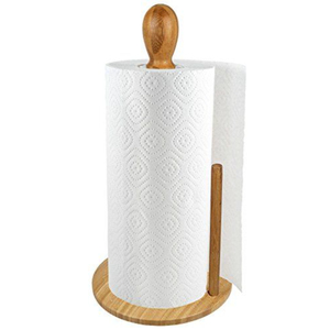 Wholesale High Quality Durable Eco-friendly Modern Heart-Shaped Wooden Paper Towel Holder Standing Kitchen Roll Dispenser Tissue - Product Image 5