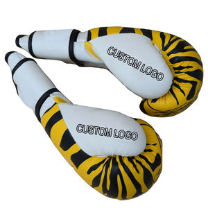 Gants de boxe personnalisés avec logo, motif tigre, en PU, fermeture Velcro, pour adultes, 16 oz, équipement d'entraînement - Product Image 4