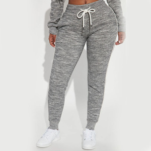 Pantalones deportivos de chándal para mujer, corte ajustado, cintura elástica, con cordón, informales, con franja lateral en contraste - Product Image 2