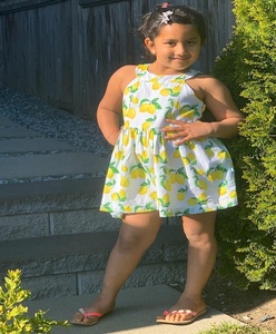 Gasa de algodón con estampado de limón bonito, colección de verano, Adorable y perfecto para madre e hija - Product Image 1