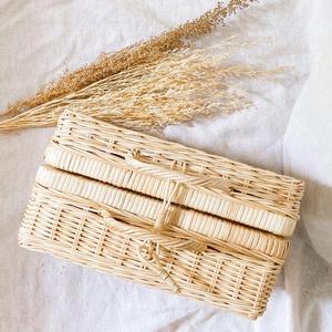 Small <b>Suitcase</b> Rattan Luggage Handbags for Children Kids Babies Natural Baby Kid Cute Lovely <b>Suitcase</b> - Product Image 3