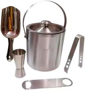 Round Aluminum Wine Cooler <b>Gold</b> Plated <b>Ice</b> <b>Bucket</b> from India Wholesale Beverage Tub And Bar Tool At Cheap Price - Product Image 3
