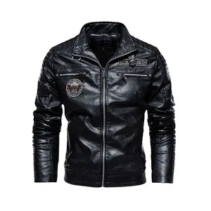 पुरुषों का काला असली लेदर जैकेट उच्च गुणवत्ता वाला अनुकूलन योग्य बाइकर कोट बेल्ट प्लश लाइनेड बाइकर कोट कैजुअल मोटरसाइकिल स्टाइल के साथ