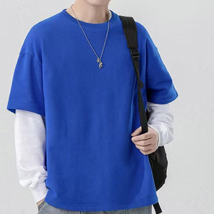 Camiseta de manga larga para hombre, mezcla de algodón de primera calidad, cuello redondo informal, estilo moderno, cómoda y transpirable - Product Image 6