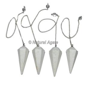 Vasonite 6 facettes avec chaîne en argent | Pendule en pierres précieuses à vendre - Product Image 5