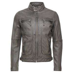 Outdoor Use <b>Stand</b> Collar Light <b>Weight</b> Premium Quality Men Leather Jacket / Custom Made Men Leather Jacket - Product Image 5
