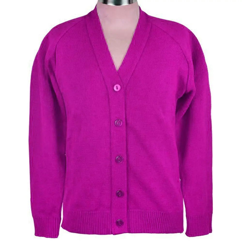 light weight Customized wool v-neck casual sweater knit cardigan women Fashion Button Long Sleeve Sweater Lady Cardigan