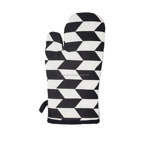 Asequible Protección culinaria superior Tejido de algodón Resistente al calor Manoplas de cocina Cocinar y asar Equipo de protección Manoplas para horno - Product Image 4