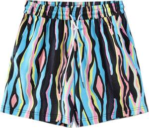 Shorts de basket-ball blanc/noir en mesh, shorts de fitness, de plage, de basket-ball, de jogging, pantalon court ample pour homme, personnalisable, toutes tailles - Product Image 3