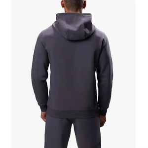 Ensemble sweat à capuche et pantalon de jogging pour homme, logo sérigraphié sur le devant, tricoté décontracté 100 % coton, écologique, 300 g, vêtements d'hiver - Product Image 2
