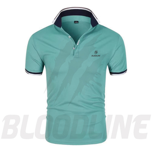Chemise à manches courtes pour homme Bloodline, couleur unie, coton tricoté, respirant, coupe classique, 220g, noir - Product Image 4