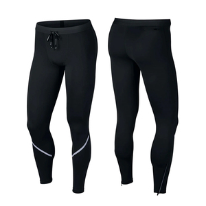 Leggings de Compresión Largos para Hombre, Negros, Cintura Elástica, Spandex, Poliéster, Secado Rápido - Product Image 3