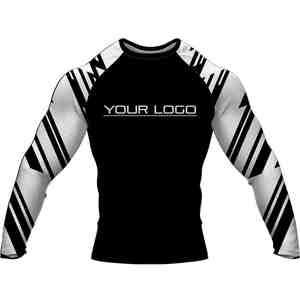 Chemises de compression pour hommes OEM de qualité supérieure, imprimées par sublimation, en polyester, pour la gym, le fitness, le surf et la plongée - Product Image 4