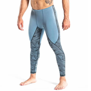 2026 Wholesale New Men's High-Waisted Spandex Polyester Leggings Customized Fitness Running Pants Men's Leggings - Product Image 1