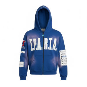 Fabricante de Sudaderas Personalizadas de Invierno con Bordado Chenille, 100% Algodón, 550 g/m², Peso Pesado |   Ropa Urbana de Diseño de Lujo OEM/ODM - Product Image 2