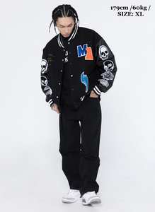 Chaqueta de béisbol personalizada de alta calidad para hombre, chaquetas universitarias al por mayor con parche bordado, accesorio de temporada de invierno - Product Image 5